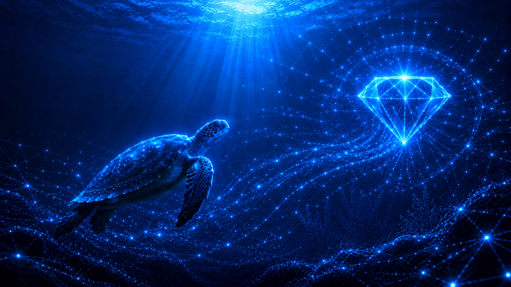 Illustration tortue océan digital Thortank