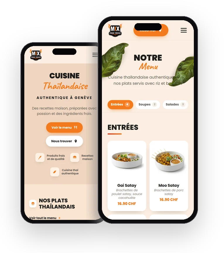 Mix Food Truck: the project on mobile