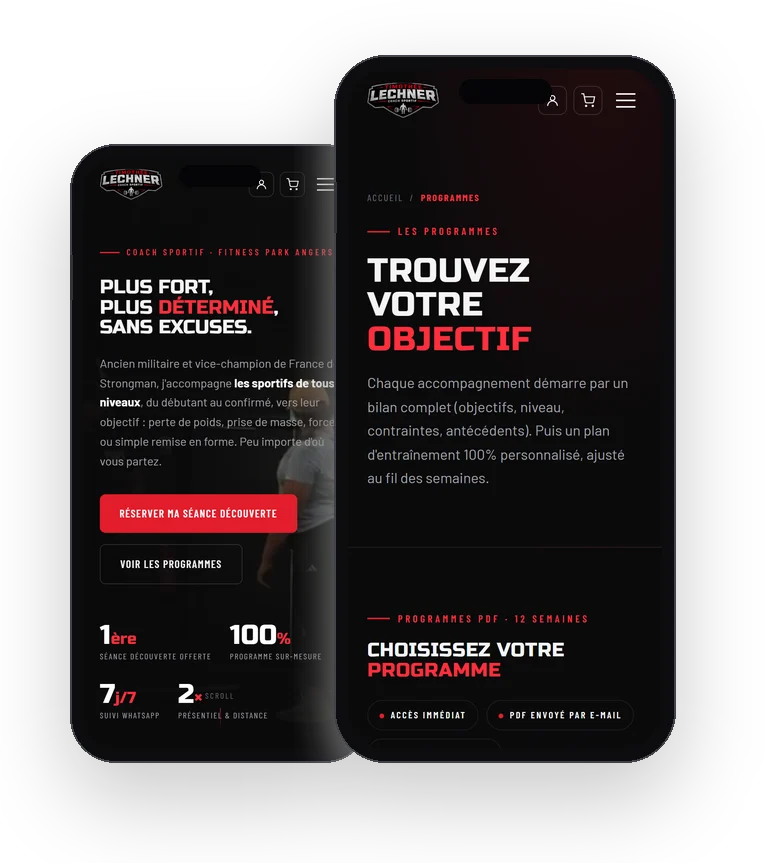 Coach Lechner : le projet sur mobile