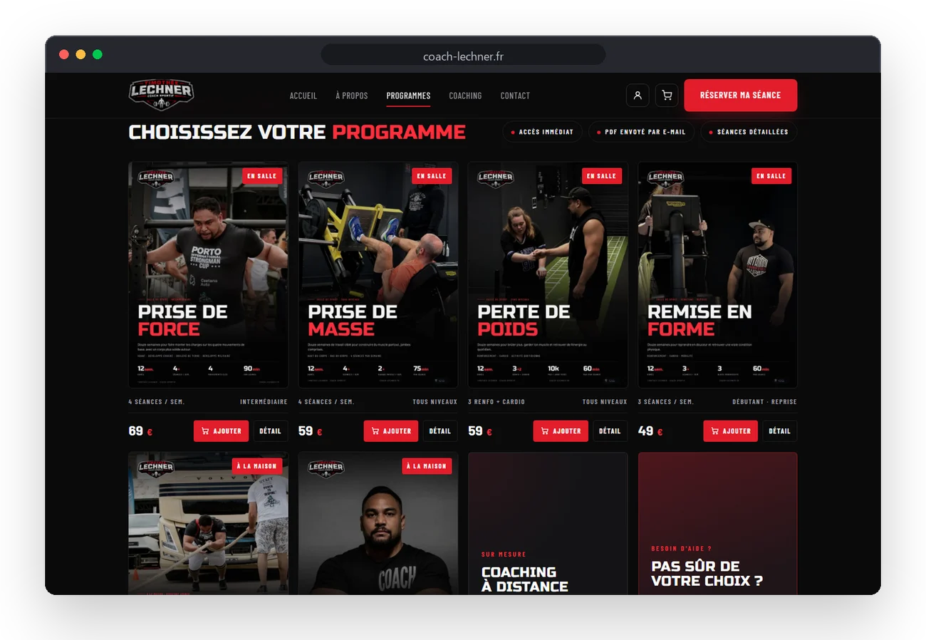 Coach Lechner : le projet en situation